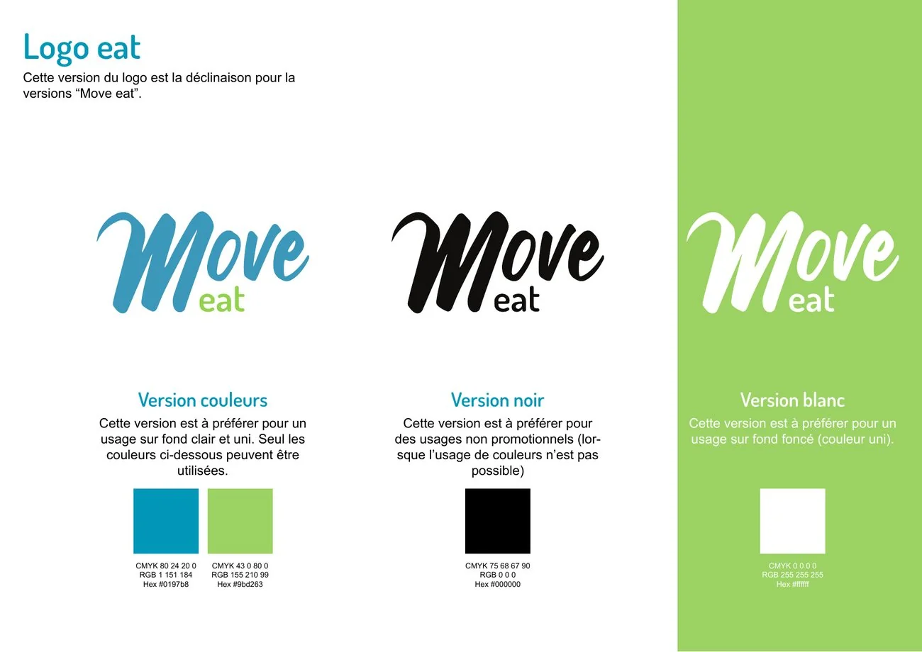 Déclinaison Move eat en vert