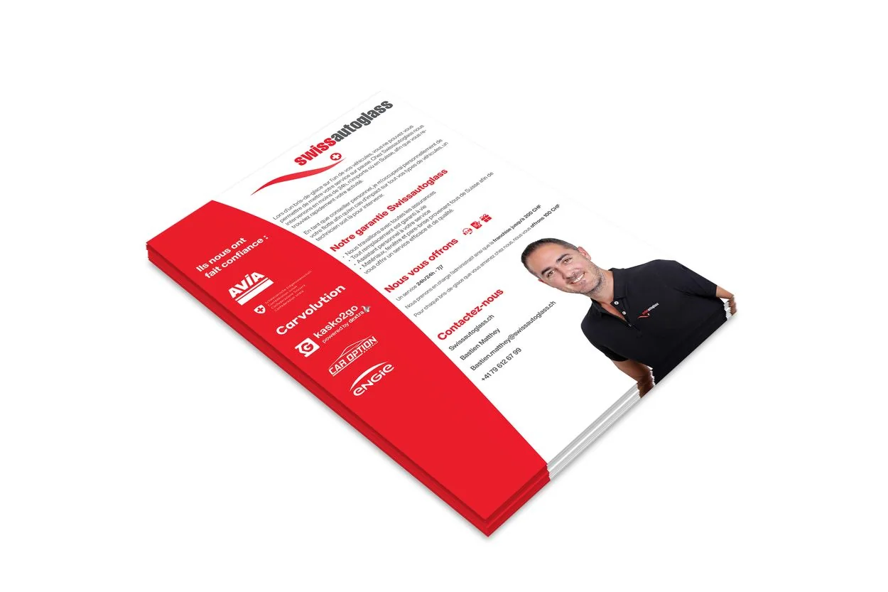 Document commercial A4 en situation