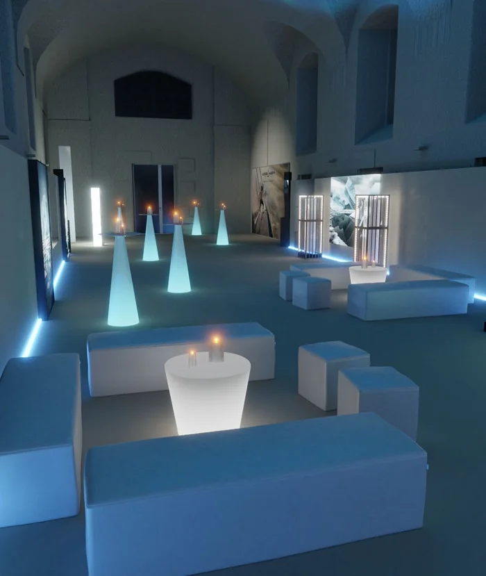 Espace salon sous la voûte